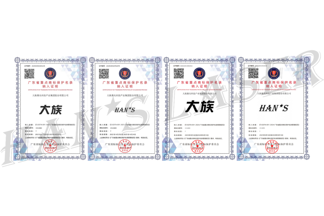大族激光商標(biāo)連續(xù)入選廣東省重點(diǎn)商標(biāo)保護(hù)名錄