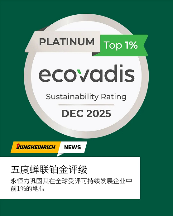 五度蝉联铂金评级:永恒力再次被EcoVadis评为全球可持续发展企业前1%
