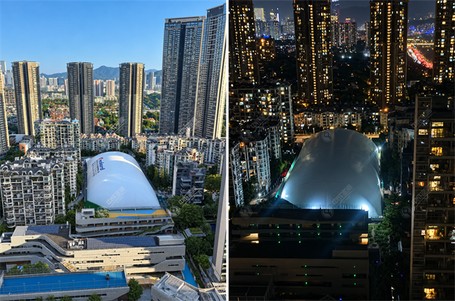 喜迎APEC，中成空间基坑气膜助力南山城市更新工程绿色封闭！